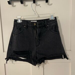Revolve black denim jean shorts